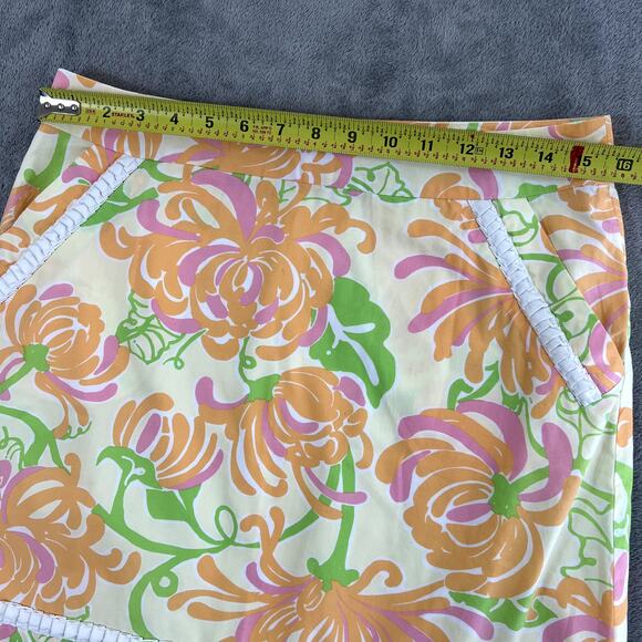 Lily Pulizter Skirt Women's 6 Pastel Preppy Coastal Floral Resort - Picture 7 of 10